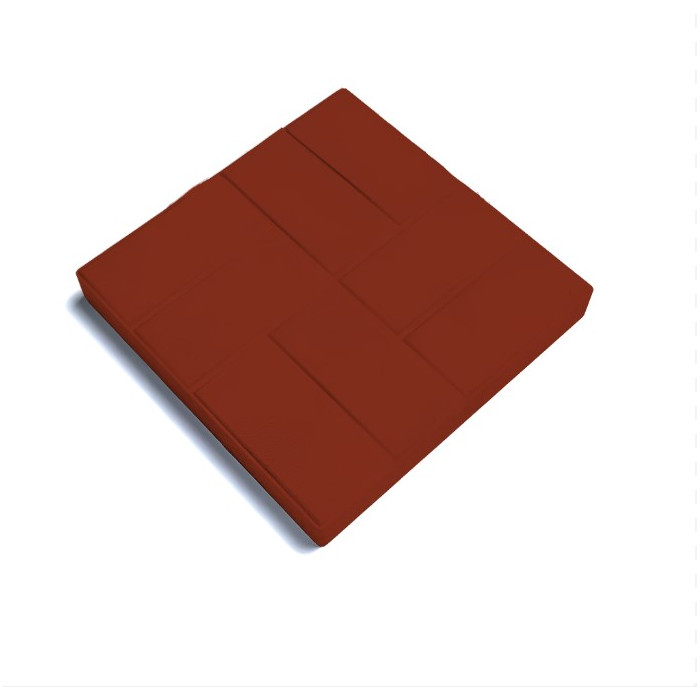 Квадратная тротуарная плитка 400х400х40 паркет Красный